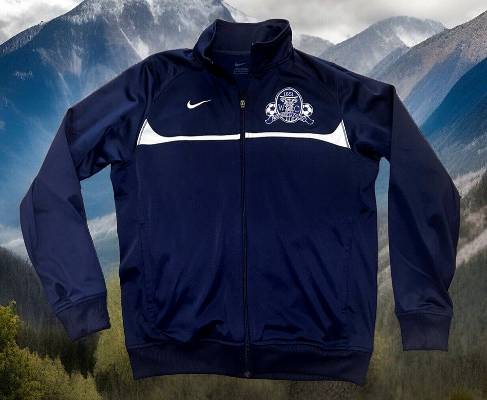 Westminster College Soccer NIKE Navy Blue Full Zip Sweater Mens Size Medium M